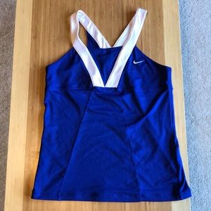 Nike Kids Blue/ White Tennis Top- Size L (EUC)